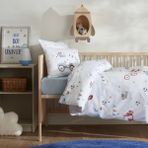 Karaca Home Bebek Retro Car Nevresim Takımı - Mavi - 100 x 150 cm