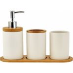 Karaca Home Beyaz Nature Dolomite 3'lü Banyo Seti