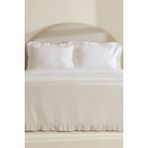 Karaca Home Branley Fırfırlı Çift Kişilik Yatak Örtüsü Takımı Beyaz - 230 x 240 cm