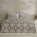 Karaca Home Chain Pamuk 120 Tel Gri Çift Kişilik Saten 200 x 220 cm Nevresim Takımı