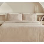 Karaca Home Charm Sion %100 Pamuk Bej Jakarlı Saten King Size Nevresim Takımı