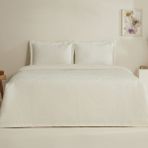 Karaca Home Chet Ekru 240x250 cm Çift Kişilik Yatak Örtüsü Seti