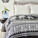 Karaca Home Colmar Antrasit Gri Pamuk 180x220 cm Çift Kişilik Battaniye