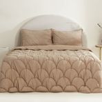 Karaca Home Cowrie Bej Çift Kişilik Luxury Comfort Uyku Seti