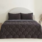 Karaca Home Cowrie Çift Kişilik Luxury Comfort 240x260 cm Antrasit Uyku Seti
