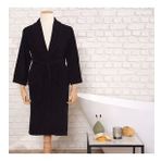 Karaca Home Daily Soft Siyah 100 Pamuklu Kadın Bornoz