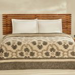 Karaca Home Damask Antrasit Çift Kişilik Pamuklu Battaniye