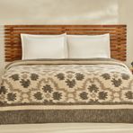 Karaca Home Damask Antrasit Çift Kişilik Pamuklu Battaniye