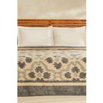 Karaca Home Damask Lacivert Çift Kişilik Pamuklu Battaniye