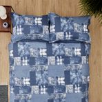 Karaca Home Denim Patch Mavi Tek Kişilik Nevresim Takımı