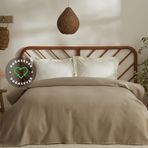 Karaca Home Doğasever Lorena Bambu Çift Kişilik Jakar 200x230 cm Bej Pike