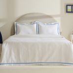 Karaca Home Doris %100 Pamuk Çift Kişilik Yatak Örtüsü Takımı Mavi - 230 x 240 cm