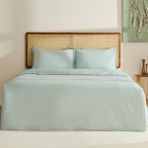 Karaca Home Ella Krep Pamuk Çift Kişilik Nevresim Takımı Mint - 200 x 220 cm