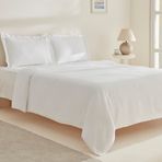 Karaca Home Felves %100 Pamuk King Size Nevresim Takımı Beyaz