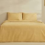 Karaca Home Fiora Soft Touch Pamuk Sarı 200 x 220 cm Çift Kişilik Nevresim Takımı