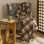 Karaca Home Flanel Throw Haki-Bej TV Battaniyesi