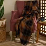 Karaca Home Flanel Throw Siyah-Turuncu TV Battaniyesi
