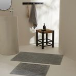 Karaca Home Foley Açık Gri 2'li Banyo Paspası