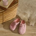 Karaca Home Furry Pembe Tokalı Kadın Ev Terliği