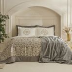 Karaca Home Grace 8 Parça Çift Kişilik Çeyiz Seti Antrasit - 200 x 220 cm