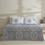 Karaca Home Ida %100 Pamuk Mavi Çift Kişilik Pike Takımı