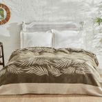 Karaca Home Leaf Çift Kişilik Pamuklu Battaniye Haki - 200 x 220 cm