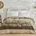 Karaca Home Leaf Tek Kişilik Pamuklu Battaniye Haki - 150 x 200 cm