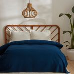 Karaca Home Lorena Indigo Çift Kişilik Bambu Jakar 200x230 cm Pike