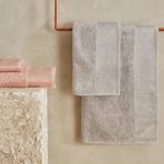 Karaca Home Lucia 4 Parça Beden Baş Havlusu Offwhite Gri Hamam Seti