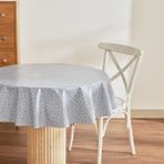 Karaca Home Luna Puantiyeli Pvc Masa Örtüsü Mavi - 140 x 140 cm