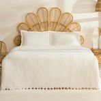 Karaca Home Mady %100 Cotton Waffle Çift Kişilik Tek Pike Beyaz