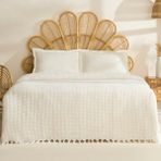 Karaca Home Mady Cotton Waffle Çift Kişilik Tek Pike Beyaz
