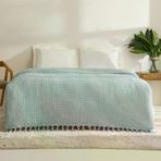 Karaca Home Mady Waffle Çift Kişilik Tek Pike Mavi