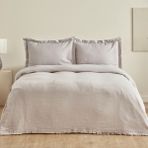 Karaca Home Minel Müslin Çift Kişilik Pike Yatak Örtüsü Seti Buz Gri - 200 x 220 cm