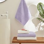 Karaca Home Morina Lila-Offwhite 4 Parça Hamam Seti