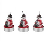 Karaca Home New Year Snowman 3'lü Yılbaşı Tealight Mum
