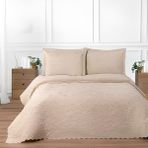 Karaca Home Nilah Gold Kadife Yatak Örtüsü Çift Kişilik Desenli Poly Saten 230 x 240 cm - Altın