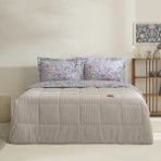 Karaca Home Ortiz Çift Kişilik Comfort/Uyku Seti Gri Polyester 200x220 cm Düz Desen