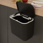 Karaca Home Pino 8 lt Siyah Çöp Kovası