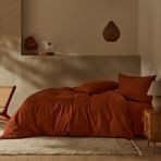 Karaca Home Pollen Terracotta Keten Tek Kişilik Nevresim Takımı