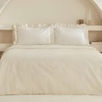 Karaca Home Pure Pamuk Ekru 240 x 260 cm Çift Kişilik Nevresim Takımı