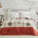 Karaca Home Raya Çift Kişilik Pamuk Battaniye Kiremit - 200 x 220 cm