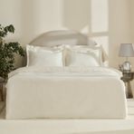 Karaca Home Rayas Brodeli Nakışlı %100 Pamuk Çift Kişilik Nevresim Takımı Beyaz