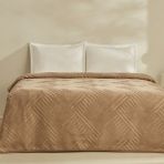 Karaca Home Rita Tek Kişilik Emboss Battaniye Açık Kahve - 150 x 220 cm