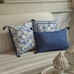 Karaca Home Rosario 45x45 cm Mavi Beyaz Dolgulu Kırlent