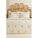 Karaca Home Shaela Çiçek Nakışlı Çift Kişilik Pike/yatak Örtüsü Takımı Sarı Sari