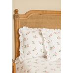 Karaca Home Silvie %100 Pamuk Fırfırlı Kırmızı Çift Kişilik Nevresim Takım