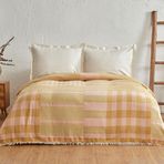 Karaca Home Striped %100 Pamuk Yavruağzı Çift Kişilik Müslin Pike