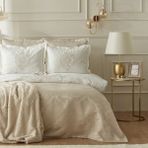 Karaca Home Tuğba Çift Kişilik 8 Parça Nakışlı Düz Desen Gold Renk Çeyiz Seti 200x220 cm - 200 x 220 cm