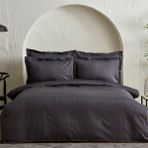 Karaca Home Uniq %100 Pamuk Saten King Size Nevresim Takımı Antrasit - 220 x 240 cm